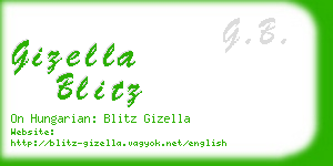 gizella blitz business card